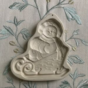 Longaberger vintage chilly sleigh bells cookie mold 1998